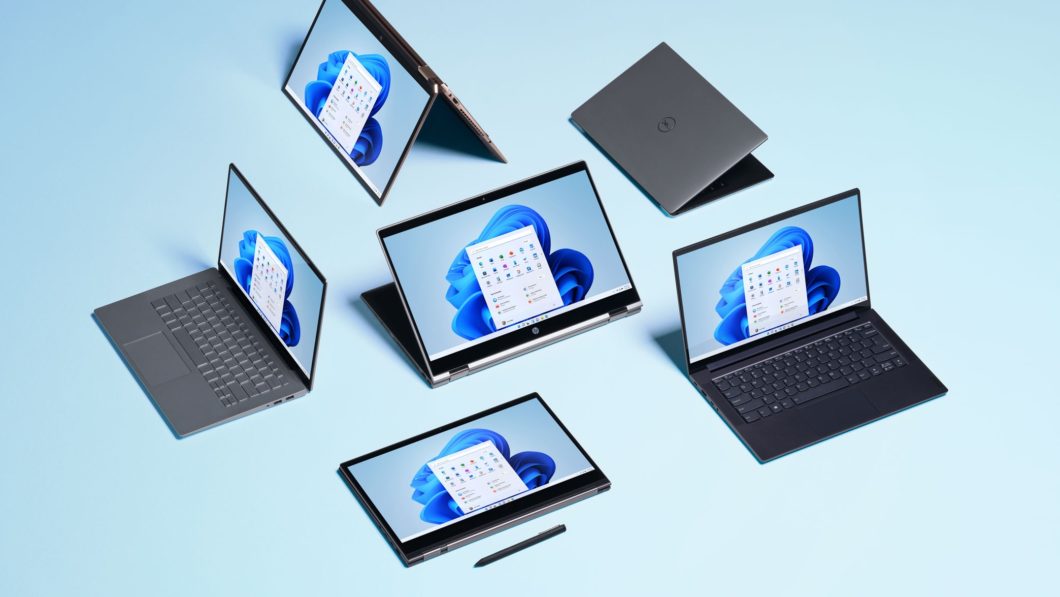 PCs rodando Windows 11 (Imagem: Divulgação / Microsoft)