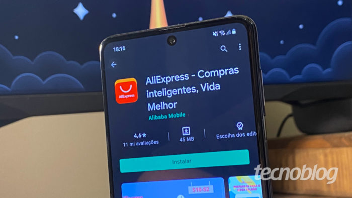App do AliExpress para Android (Imagem: André Fogaça/Tecnoblog)