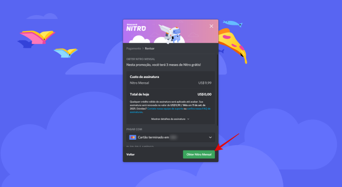 Confirm Redemption of Three Months of Discord Nitro for Free