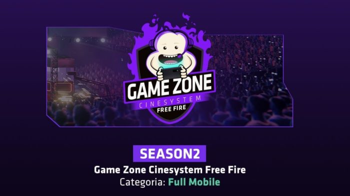 Game Zone Cinesystem Free Fire (Imagem: Divulgação/Cinesystem)