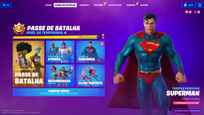 Passe de Batalha de Fortnite agora é em páginas (Imagem: Felipe Vinha/Tecnoblog)