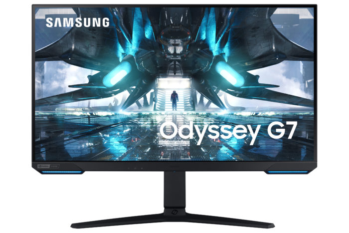 Monitor Odyssey G7 com tela plana (imagem: divulgação/Samsung)