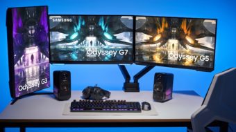 Samsung lança monitores gamer Odyssey G7 e G3 com tela plana e 144 Hz