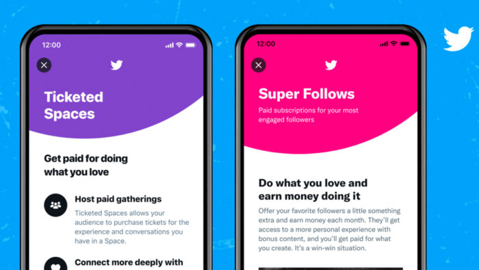 Super follow e ingressos para o Twitter Spaces (Imagem: Twitter/ Divulgação)
