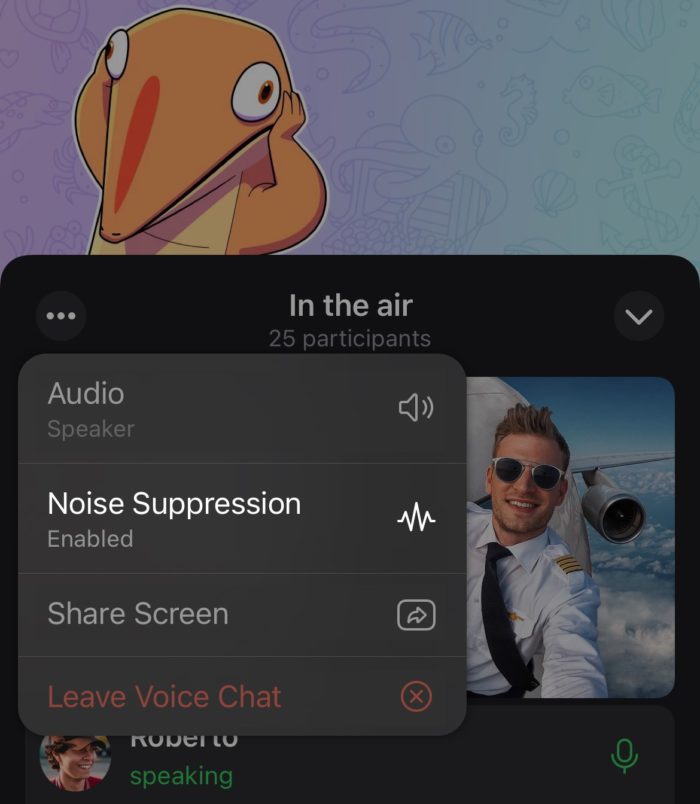 Supressão de ruído no Telegram (Imagem: Divulgação)