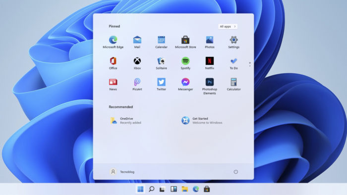 Novo menu Iniciar do Windows 11 (Imagem: Reprodução)