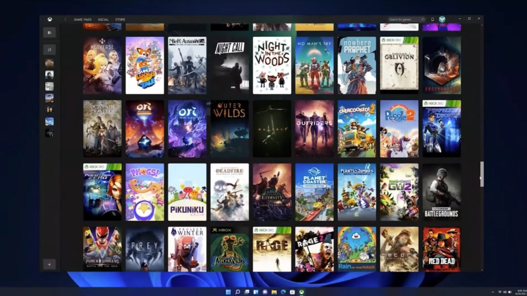 Jogos no Windows 11 (Imagem: Reprodução / Microsoft)