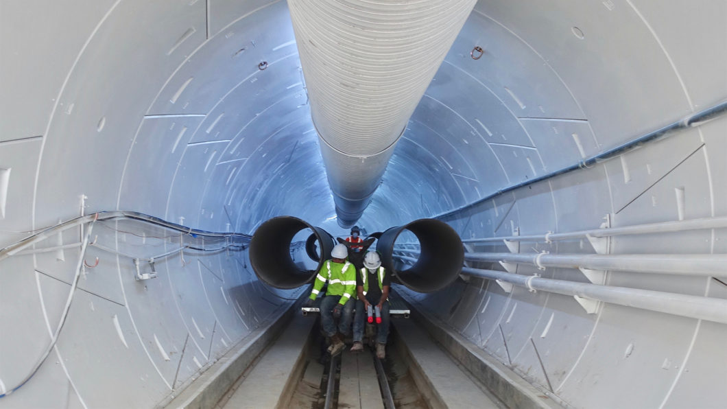 Túnel da Boring Company em construção (Imagem: Steve Jurvetson/ Flickr)