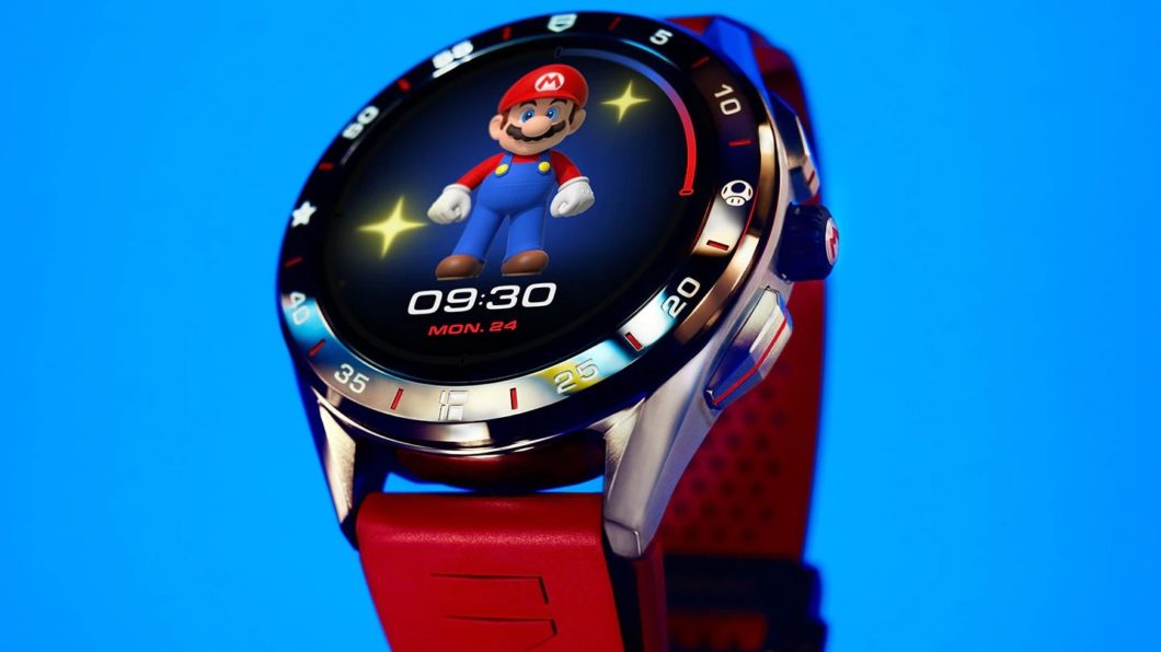 Smartwatch de Super Mario da linha Tag Heuer Connected (Imagem: Divulgação/Tag Heuer