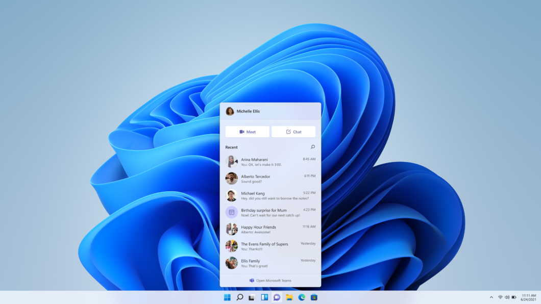 Botão de chat do Windows 11 (Imagem: Reprodução/Microsoft)