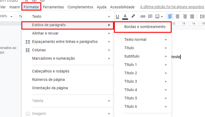 Como Colocar Bordas Em Um Documento No Google Docs Tecnoblog