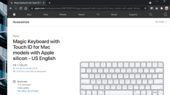 Teclado da Apple com Touch ID agora é vendido no Brasil separado do iMac