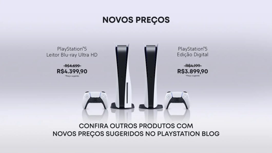 PlayStation 5: preços da Sony começam em R$ 3.899 após corte no imposto