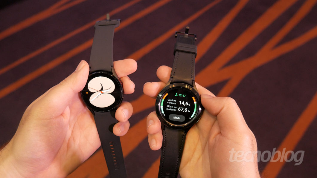 Samsung Galaxy Watch 4 e Watch 4 Classic (Imagem: Paulo Higa/Tecnoblog)