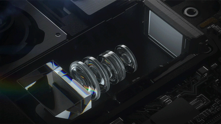 Funcionamento da lente periscópio (Imagem: Divulgação/Samsung)