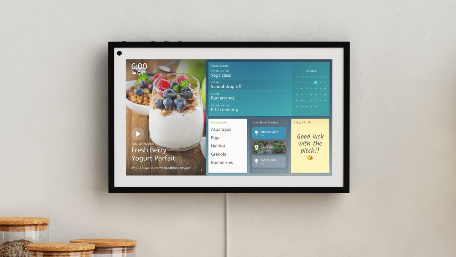 Amazon anuncia Echo Show 15, tela inteligente para ser colocada na