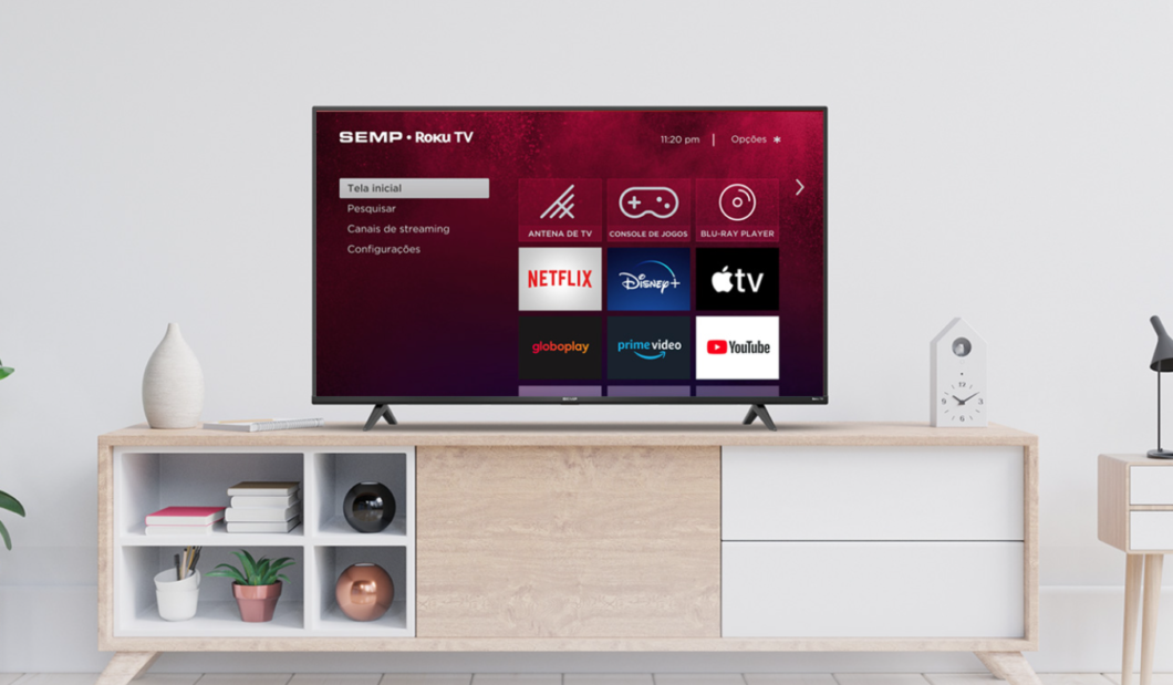  TV Semp com Roku TV (Imagem: Divulgação/TCL)