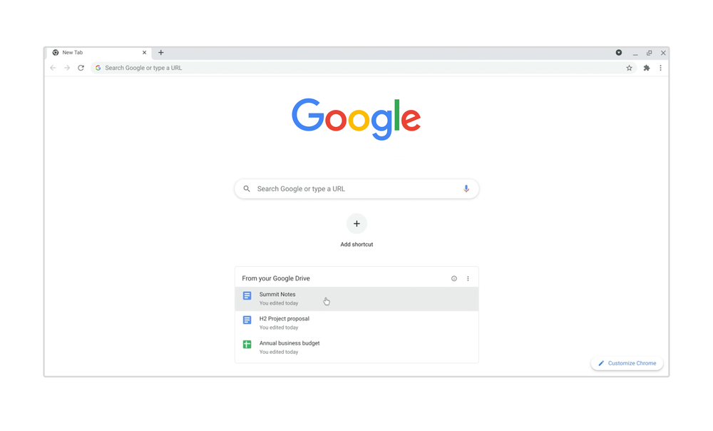 Acesso rápido ao Google Docs do Google Chrome (Imagem: Reprodução/Google)