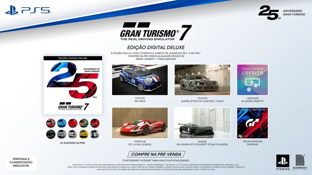 Gran Turismo 7 entra em pré-venda e custa até R$ 450 no PS5