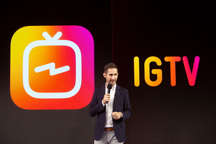 Kevin Systrom no evento de lançamento do IGTV (Imagem: Divulgação/Instagram)