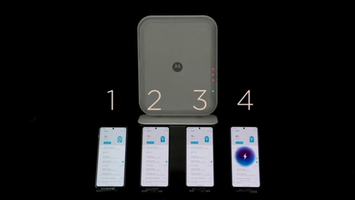 Motorola Space Charging consegue carregar bateria de 4 celulares à distância