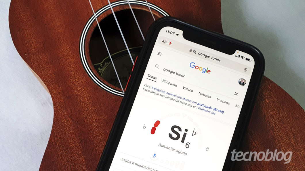 Busca do Google ganha afinador que pode ser acessado pelo navegador (Imagem: Bruno Gall De Blasi/Tecnoblog)