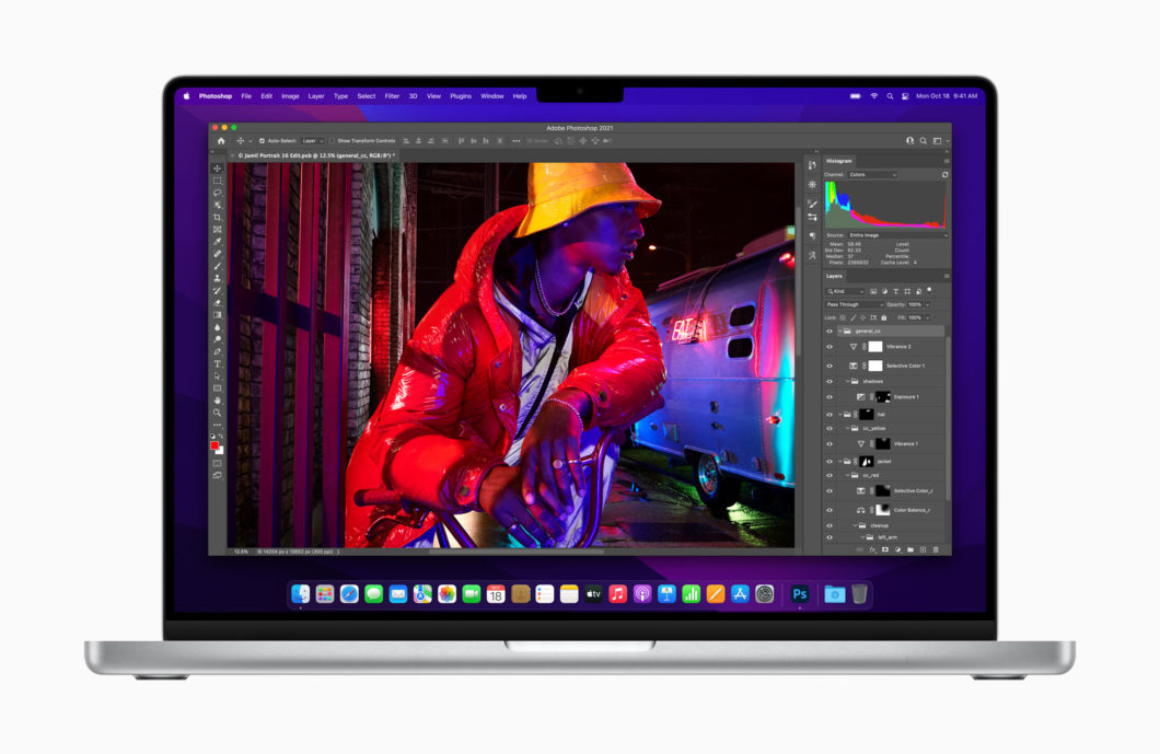 MacBook Pro with M1 Pro or M1 Max chip has a notch display