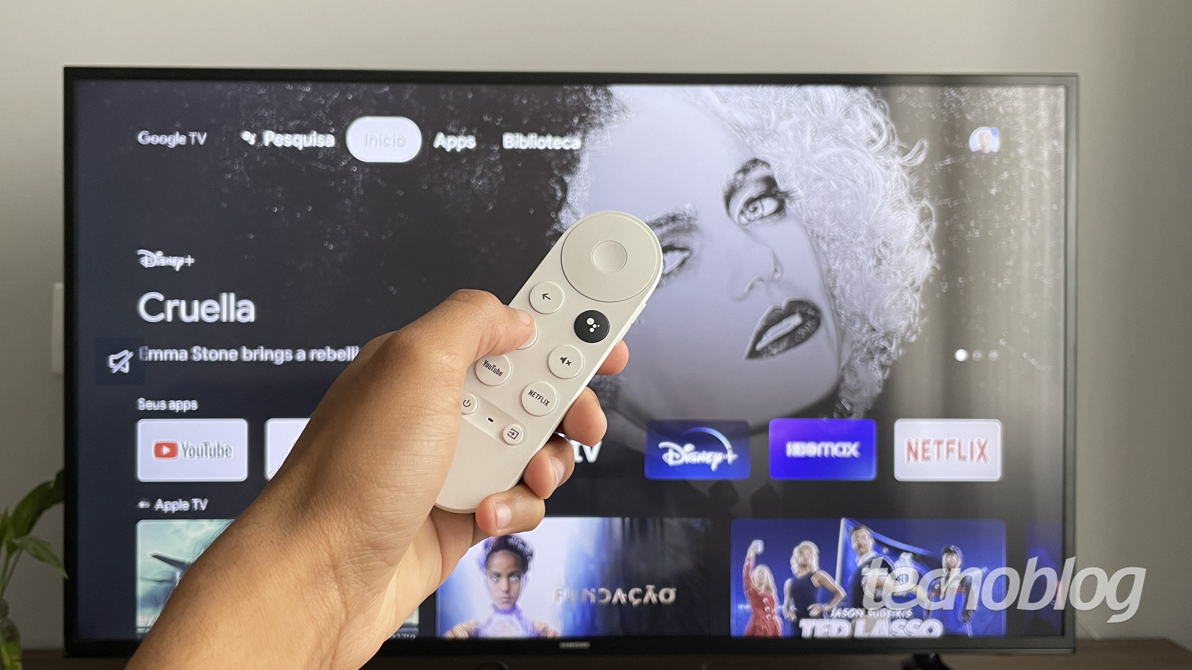 Chromecast com Google TV (Imagem: Darlan Helder/Tecnoblog)