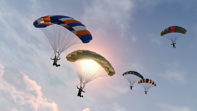 Paraquedistas em GTA 5