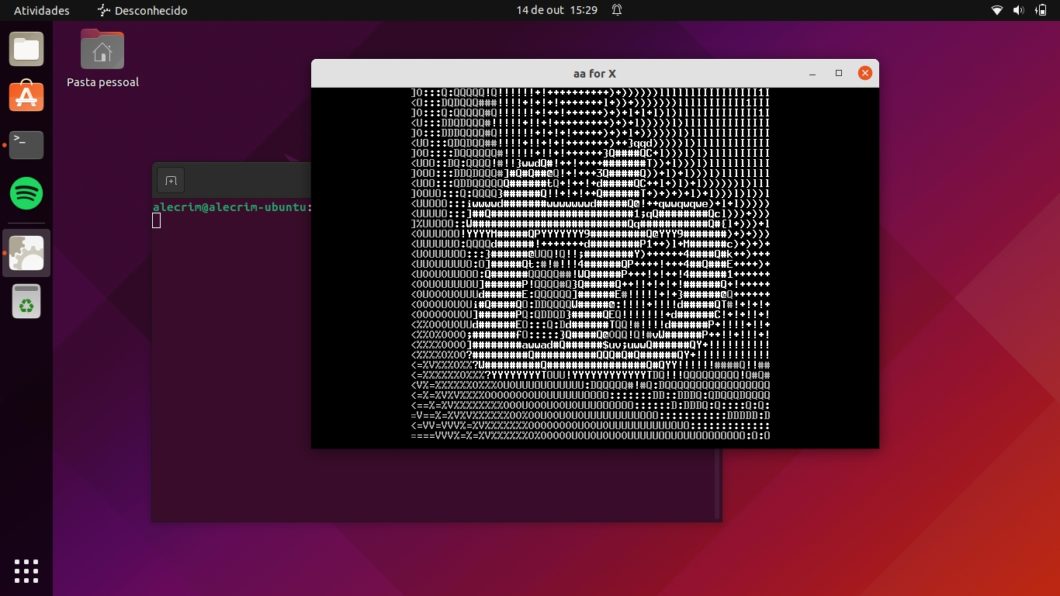 Ubuntu 21.10, a versão atual da distribuição (imagem: Emerson Alecrim/Tecnoblog)