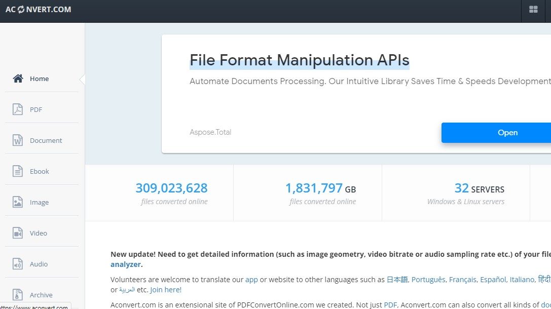 Ferramenta para converter vídeos online com ações rápidas