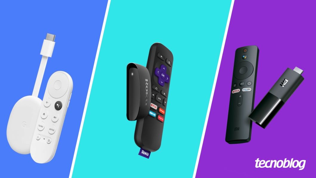 Chromecast (Google TV), Roku Express ou Xiaomi Mi TV Stick: qual comprar? (Imagem: Vitor Pádua/Tecnoblog)