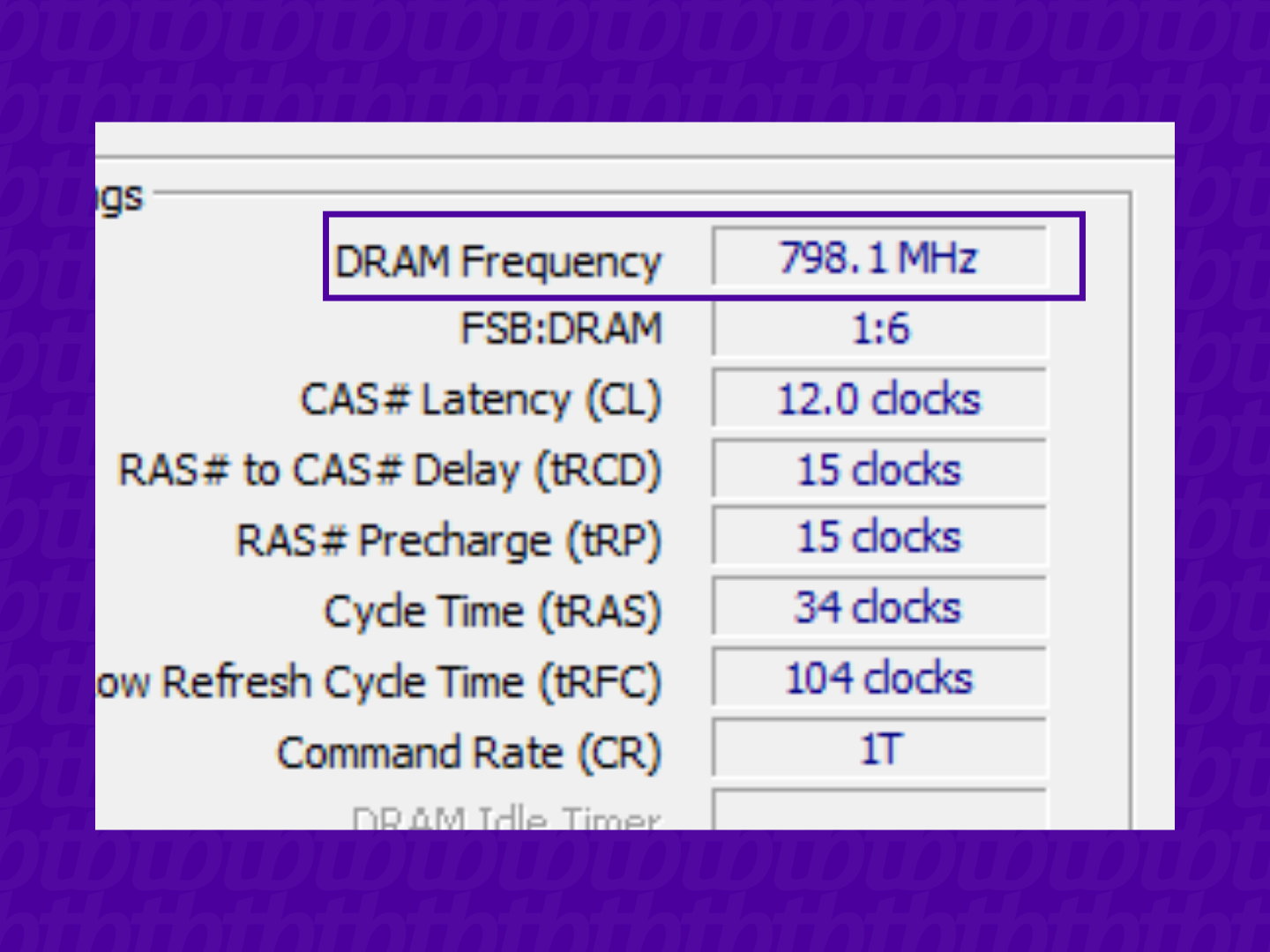 Informação precisa da velocidade da RAM no CPU-Z (Imagem: Leandro Kovacs/Reprodução)