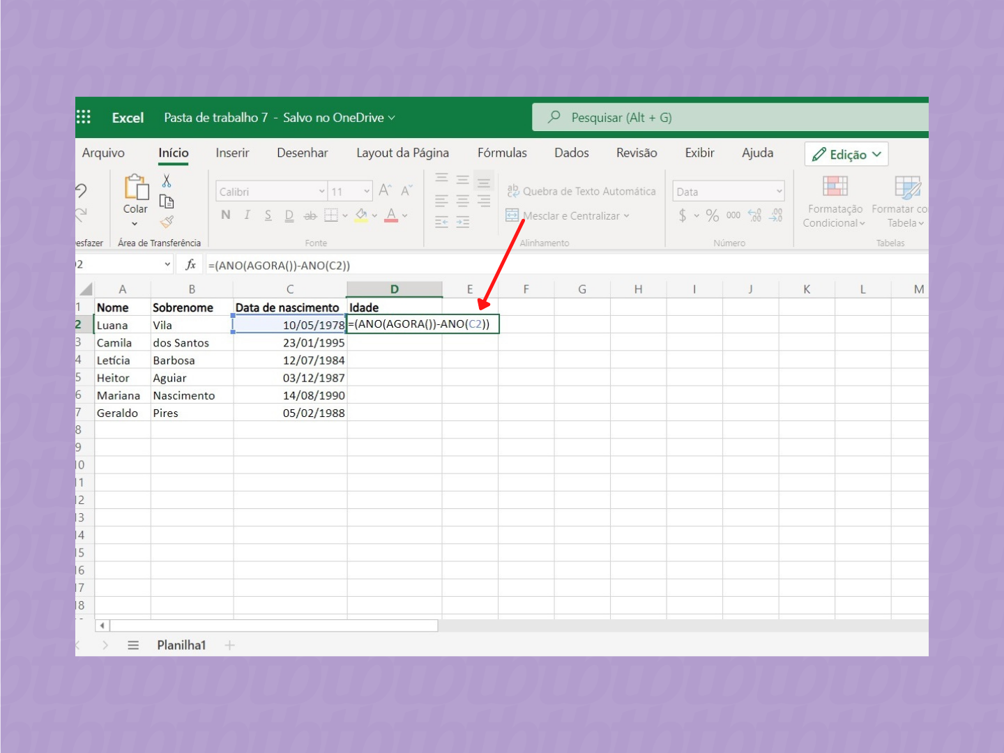 Como calcular idade no Excel / Microsoft / Reprodução