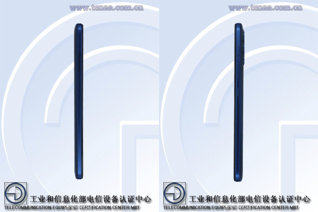Laterais do Motorola Moto G71 (Imagem: Reprodução/Weibo)