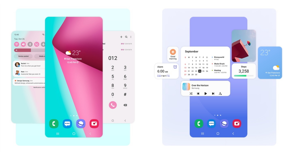 One UI 4 com Android 12 (Imagem: Divulgação/Samsung)