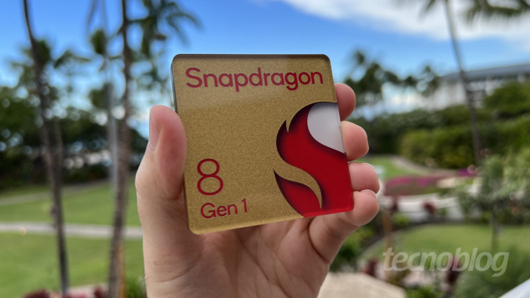 Snapdragon 8 Gen 1 é o novo processador da Qualcomm (Imagem: Paulo Higa/Tecnoblog)