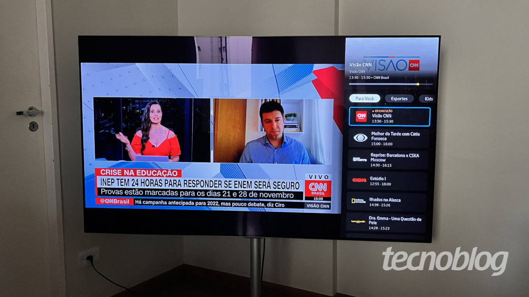 TV OLED LG Evo G1 (Imagem: Darlan Helder/Tecnoblog)