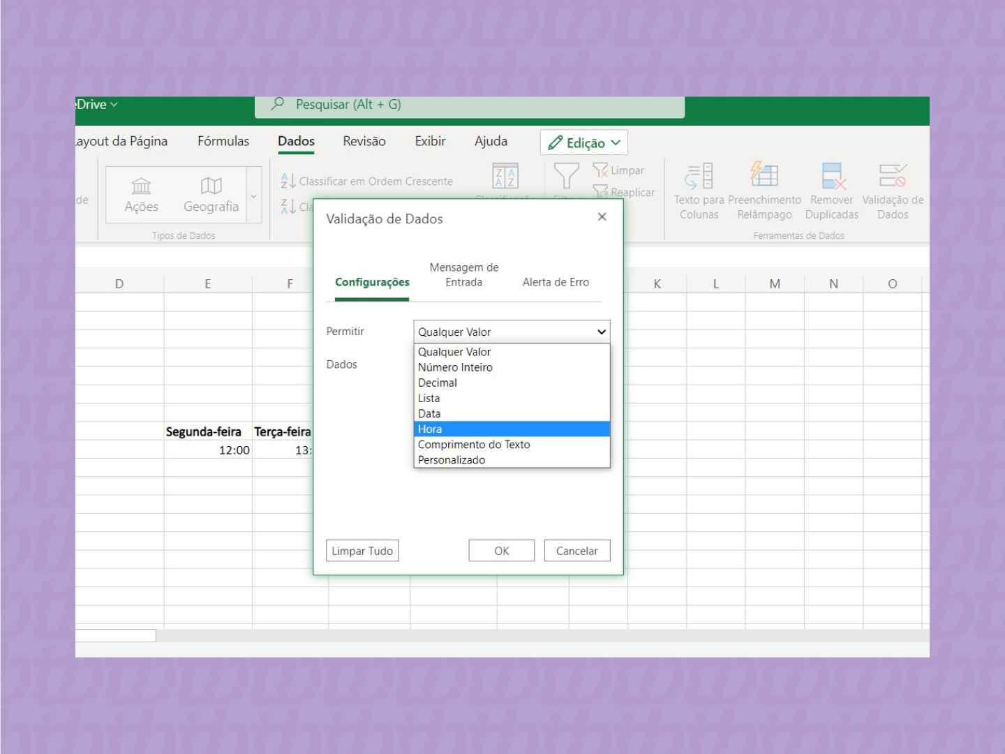 Como fazer validação de dados no Excel / Microsoft / Reprodução