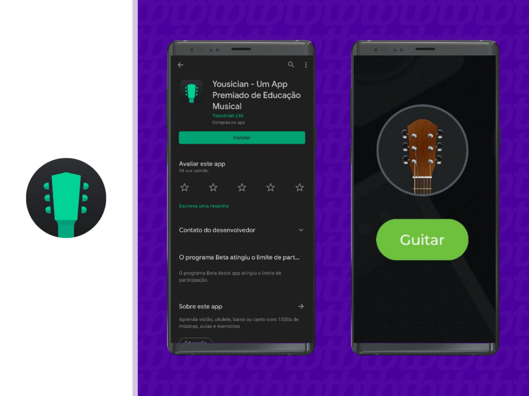 Yousician é um aplicativo para aprender a tocar violão online