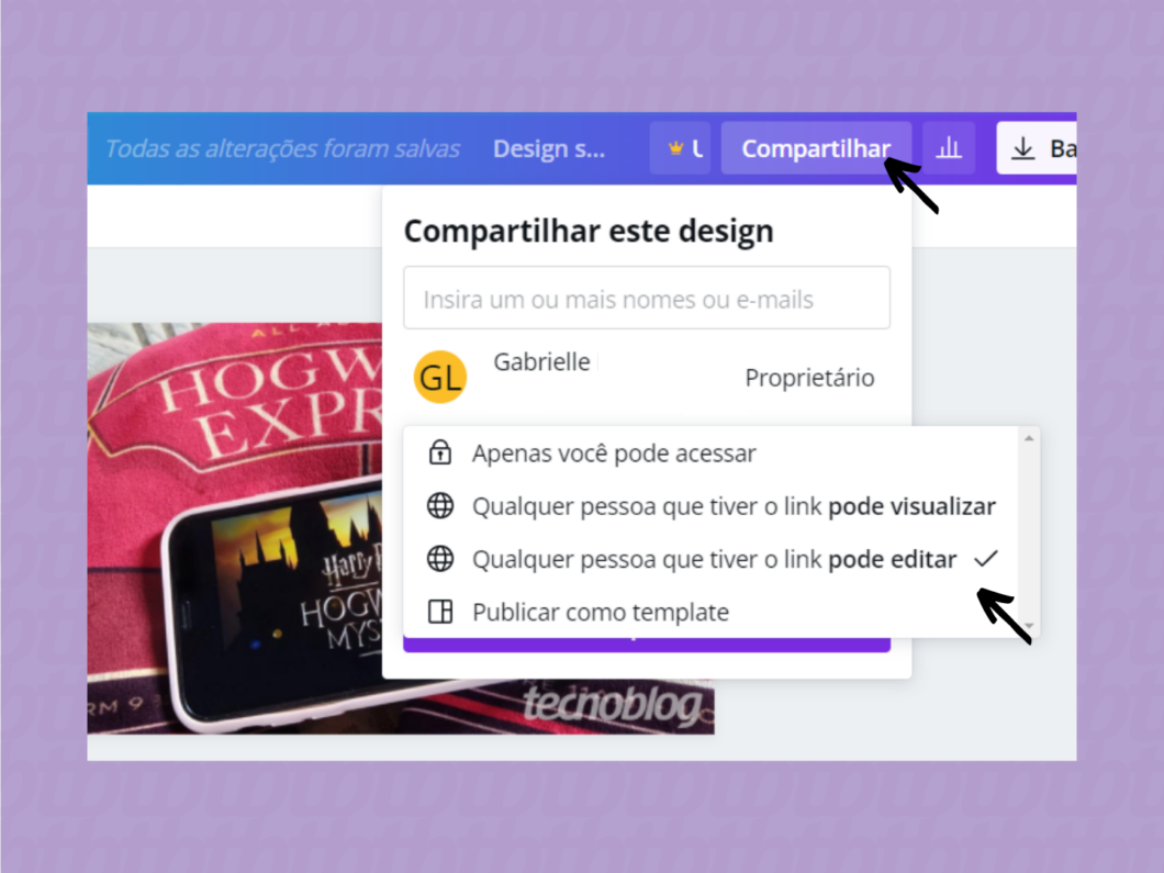 Como Compartilhar Um Design No Canva Tecnoblog