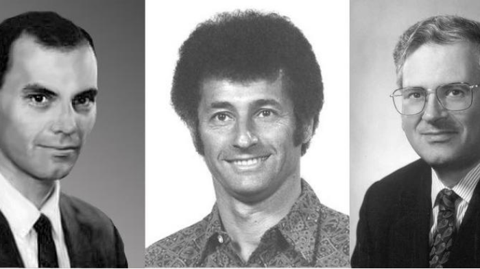 The internet triad: Larry Roberts (left), Kleinrock (center), Bob Kahn (right) (Image: Research Gate/Publishing)