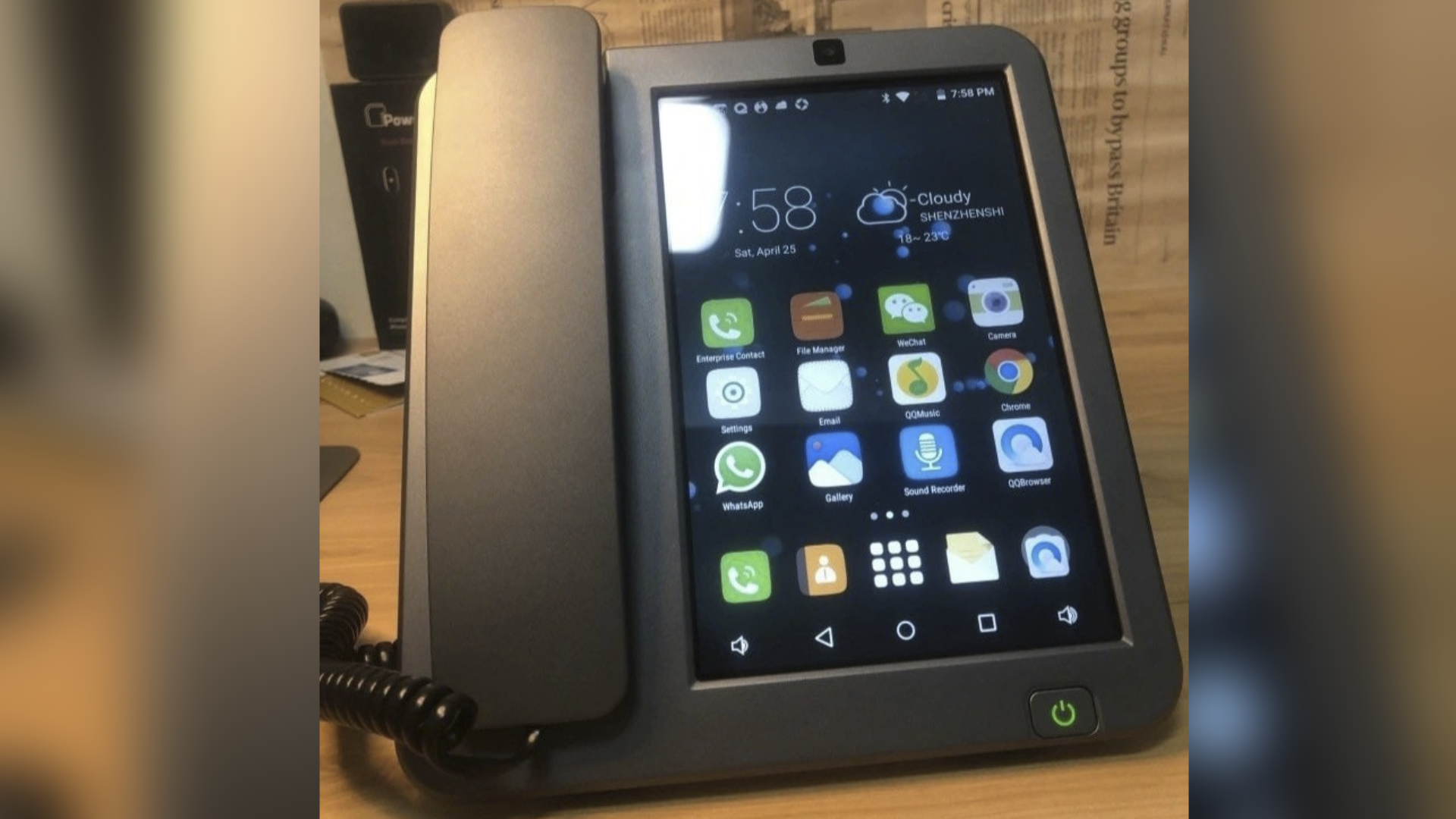 Telefone celular fixo de mesa aquario 4g com wifi dual chip