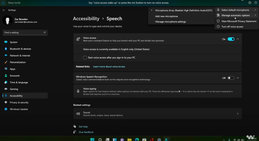 Windows 11: vídeo mostra novo controle por voz para dispensar mouse e teclado