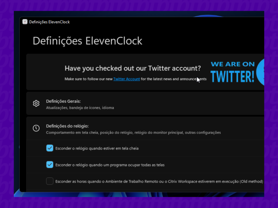 ElevenClock é um programa para personalizar seu Windows 11 (Imagem: Vitor Pádua/Tecnoblog)