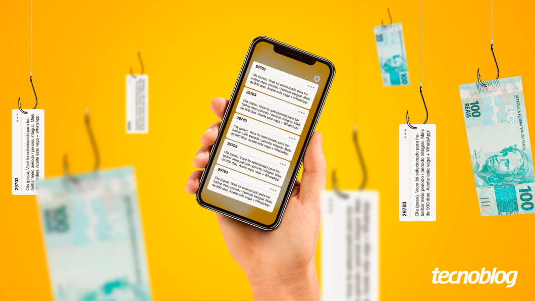 Vaga na ? Por dentro do golpe via SMS que promete dinheiro