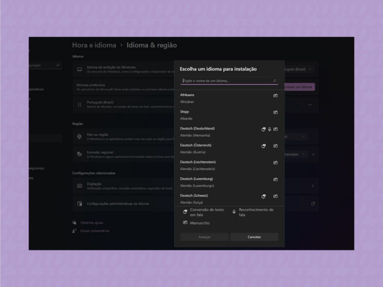 Como alterar o idioma do Windows 11 para o português Aplicativos e