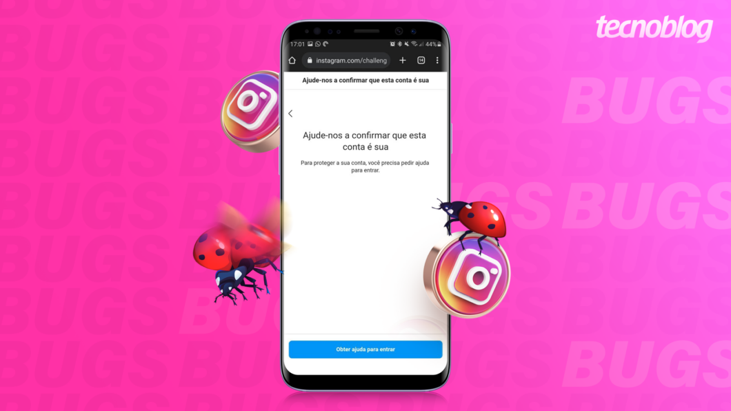 Instagram: bug impede acesso à conta ao pedir para confirmar identidade (Imagem: Guilherme Reis/Tecnoblog)