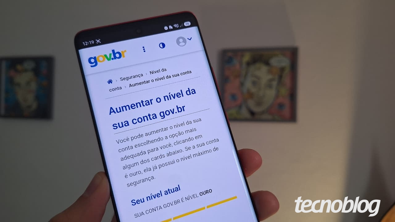 Como aumentar o nível da conta Gov