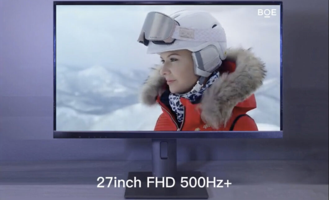 BOE revela protótipo de monitor com taxa de atualização de 500 Hz (Imagem: Reprodução/Sina)